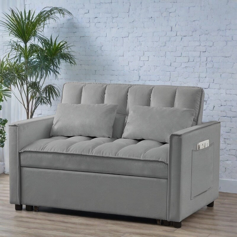 Canapé-lit 4 places moderne en velours 52,75 $ avec dossier réglable