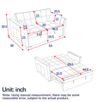 Canapé-lit 2 places en velours 53,94 $ avec dossier réglable sur 3 positions et deux poches latérales