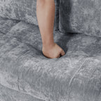 Canapé convertible en chenille de 53,9 po avec lit gigogne, 3 ports USB et rangement intelligent