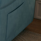 Canapé-lit en velours de 54 pouces - Conception polyvalente avec lit queen-size rétractable et rangement pour accoudoirs