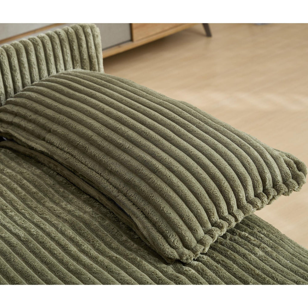 Chaise longue surdimensionnée de 54,75 W, canapé-lit moelleux et rembourré avec 2 oreillers