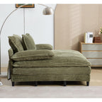 Chaise longue surdimensionnée de 54,75 W, canapé-lit moelleux et rembourré avec 2 oreillers