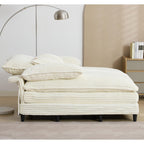 Chaise longue surdimensionnée de 54,75 W, canapé-lit moelleux et rembourré avec 2 oreillers