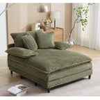 Chaise longue surdimensionnée de 54,75 W, canapé-lit moelleux et rembourré avec 2 oreillers