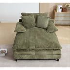 Chaise longue surdimensionnée de 54,75 W, canapé-lit moelleux et rembourré avec 2 oreillers