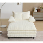 Chaise longue surdimensionnée de 54,75 W, canapé-lit moelleux et rembourré avec 2 oreillers