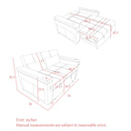 Canapé-lit gigogne 54 places Canapé-lit inclinable à deux places