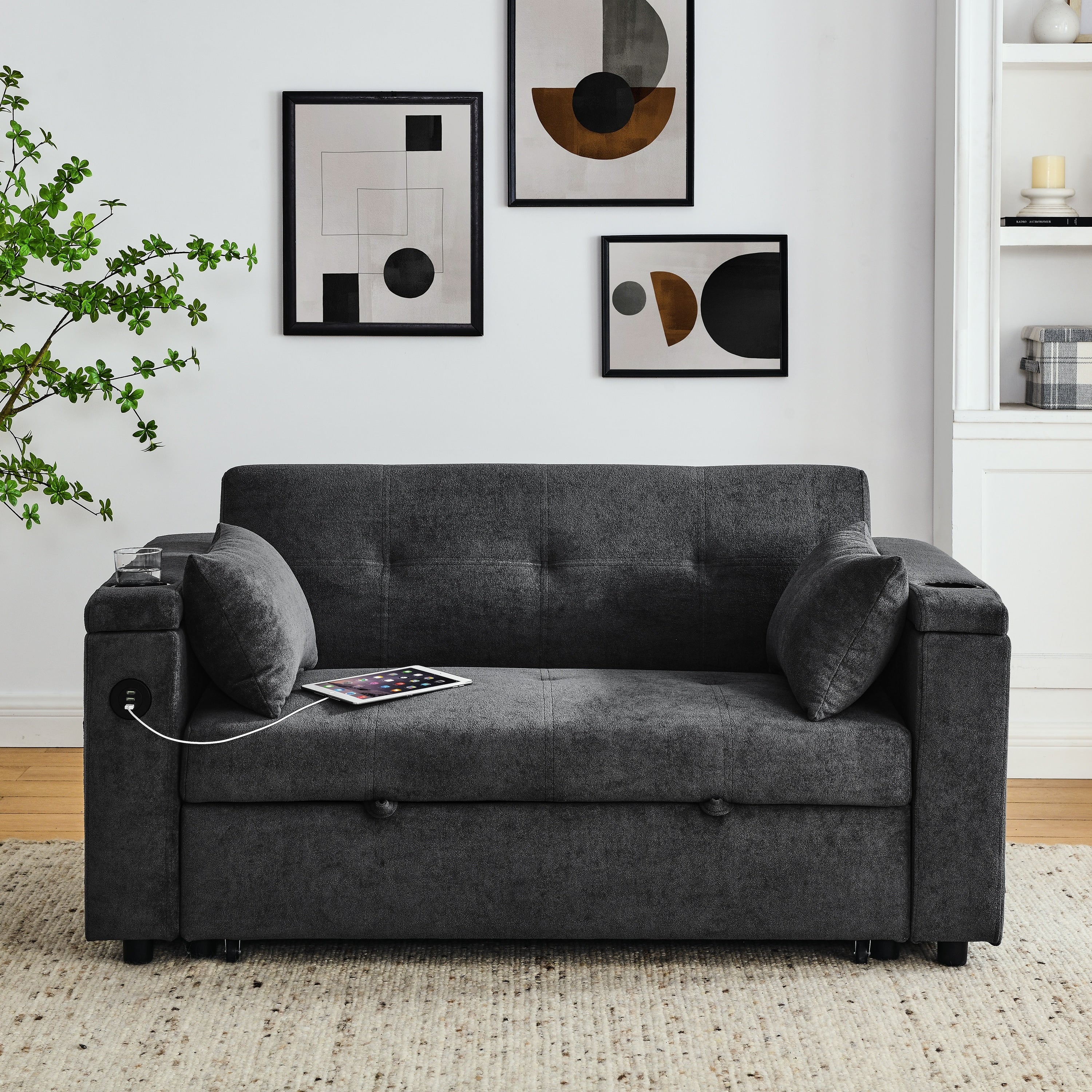 Canapé-lit gigogne 54 places Canapé-lit inclinable à deux places