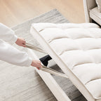 Canapé-lit convertible 2 en 1 en velours 55,2 avec dossier réglable