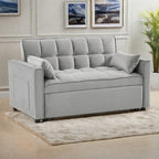 Canapé-lit convertible 2 en 1 en velours 55,2 avec dossier réglable