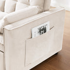 Canapé-lit convertible 2 en 1 en velours 55,2 avec dossier réglable