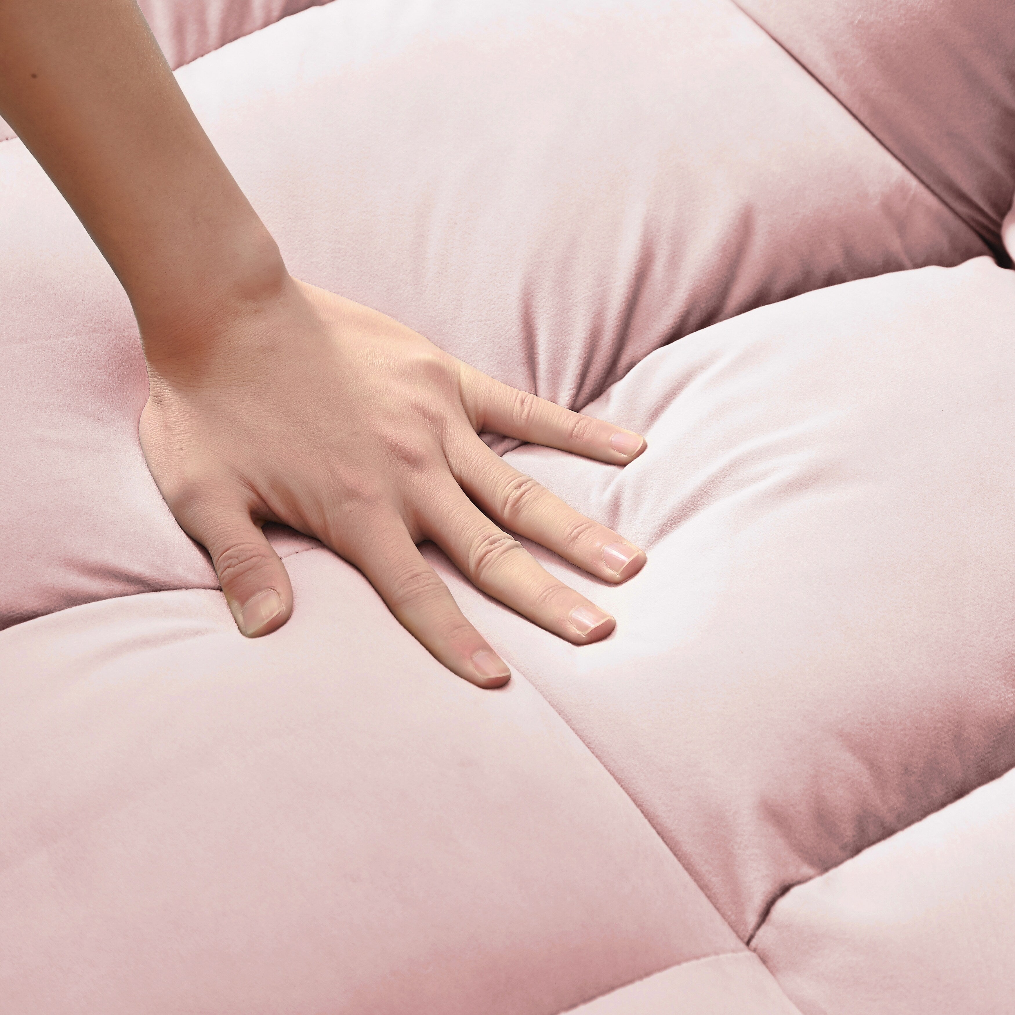 Canapé-lit convertible 2 en 1 en velours 55,2 avec dossier réglable