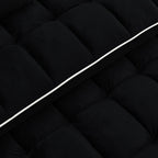 Canapé-lit 2 places en velours 55,51 po avec dossier réglable, port USB, cendrier, support de téléphone pivotant et 2 oreillers