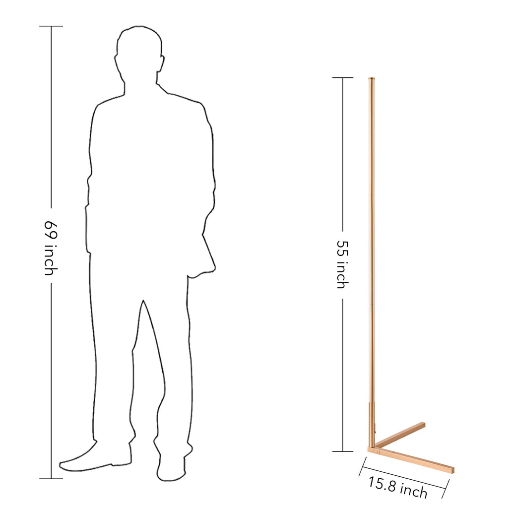 Lampe d'angle en métal RVB 55 LED minimaliste sur pied