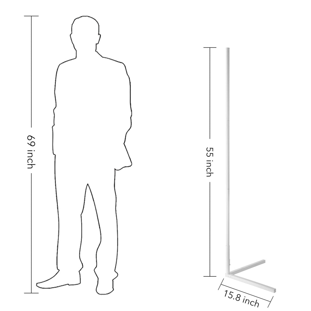 Lampe d'angle en métal RVB 55 LED minimaliste sur pied