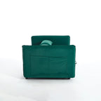 Canapé-lit convertible 3 en 1 en velours de 55 pouces avec dossier inclinable, poches latérales et 2 oreillers