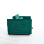 Canapé-lit convertible 3 en 1 en velours de 55 pouces avec dossier inclinable, poches latérales et 2 oreillers