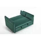 55 petits canapés causeuse en velours avec 2 coussins et dossier inclinable - 2 places