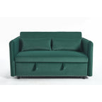 55 petits canapés causeuse en velours avec 2 coussins et dossier inclinable - 2 places