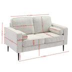 Canapé rembourré en tissu haute technologie avec 2 coussins pour le salon (56,69 €)