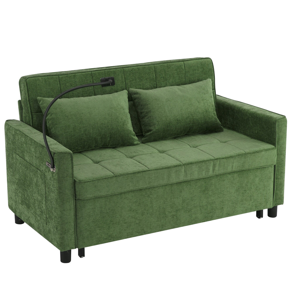 Canapé-lit gigogne en chenille de 56,9 W avec ports USB