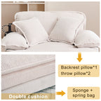 Fauteuil surdimensionné de 56,9 W avec ottoman, fauteuil de lecture pour chambre à coucher, canapé-lit inclinable moderne surdimensionné