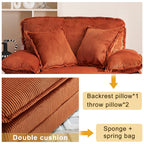 Fauteuil surdimensionné de 56,9 W avec ottoman, fauteuil de lecture pour chambre à coucher, canapé-lit inclinable moderne surdimensionné