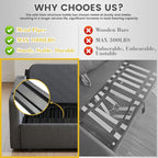 Canapé-lit convertible 3 en 1 de 56 pouces - Canapé-lit gigogne avec porte-gobelets et ports USB, canapé gris foncé pour le salon