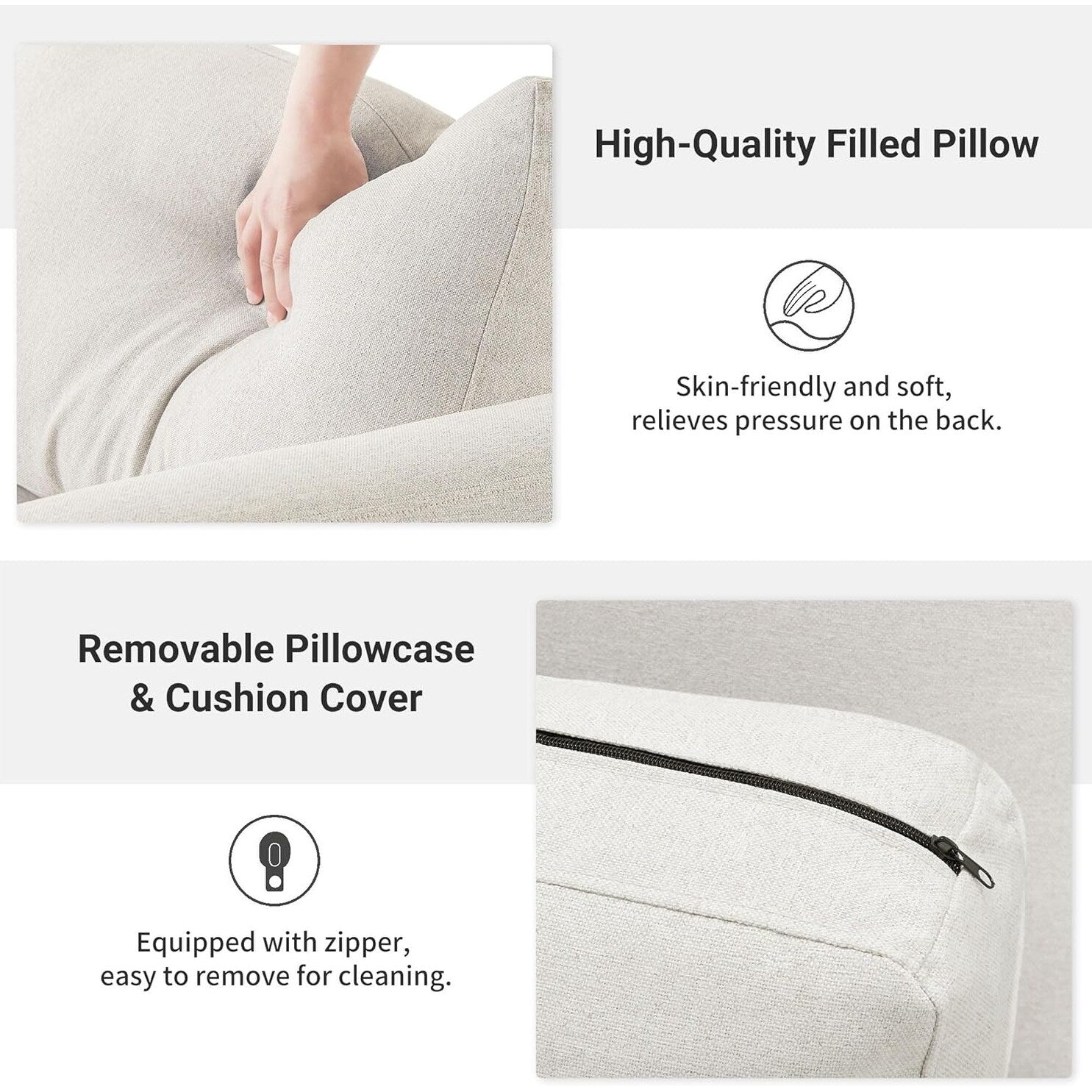 Canapé 2 places rembourré style Mid-Century 56 pour salon, chambre et appartement, design compact