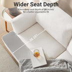 Canapé 2 places rembourré style Mid-Century 56 pour salon, chambre et appartement, design compact