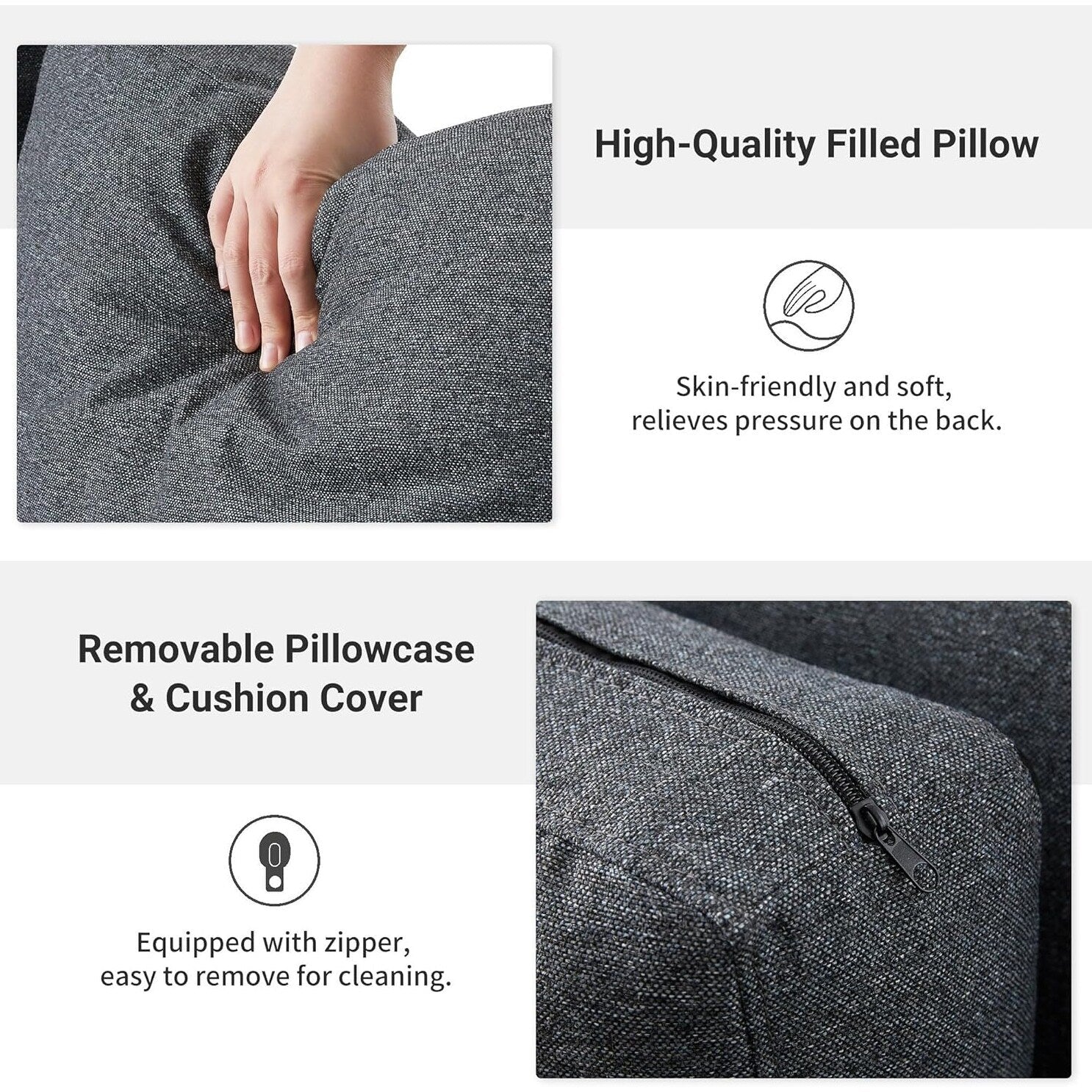 Canapé 2 places rembourré style Mid-Century 56 pour salon, chambre et appartement, design compact