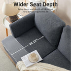 Canapé 2 places rembourré style Mid-Century 56 pour salon, chambre et appartement, design compact