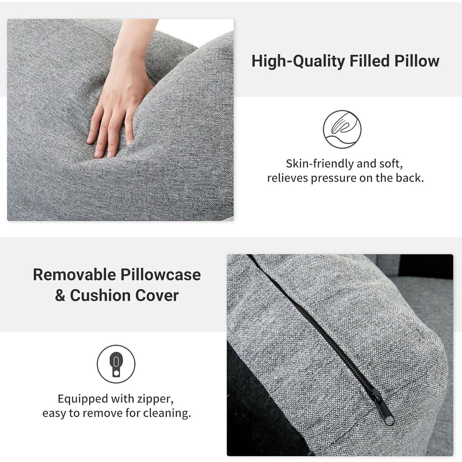 Canapé 2 places rembourré style Mid-Century 56 pour salon, chambre et appartement, design compact