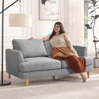 Canapé 2 places rembourré style Mid-Century 56 pour salon, chambre et appartement, design compact