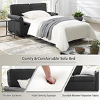 Canapé causeuse en lin 57,1 pouces avec accoudoirs roulés, matelas en mousse à mémoire de forme et pieds en plastique pour le salon