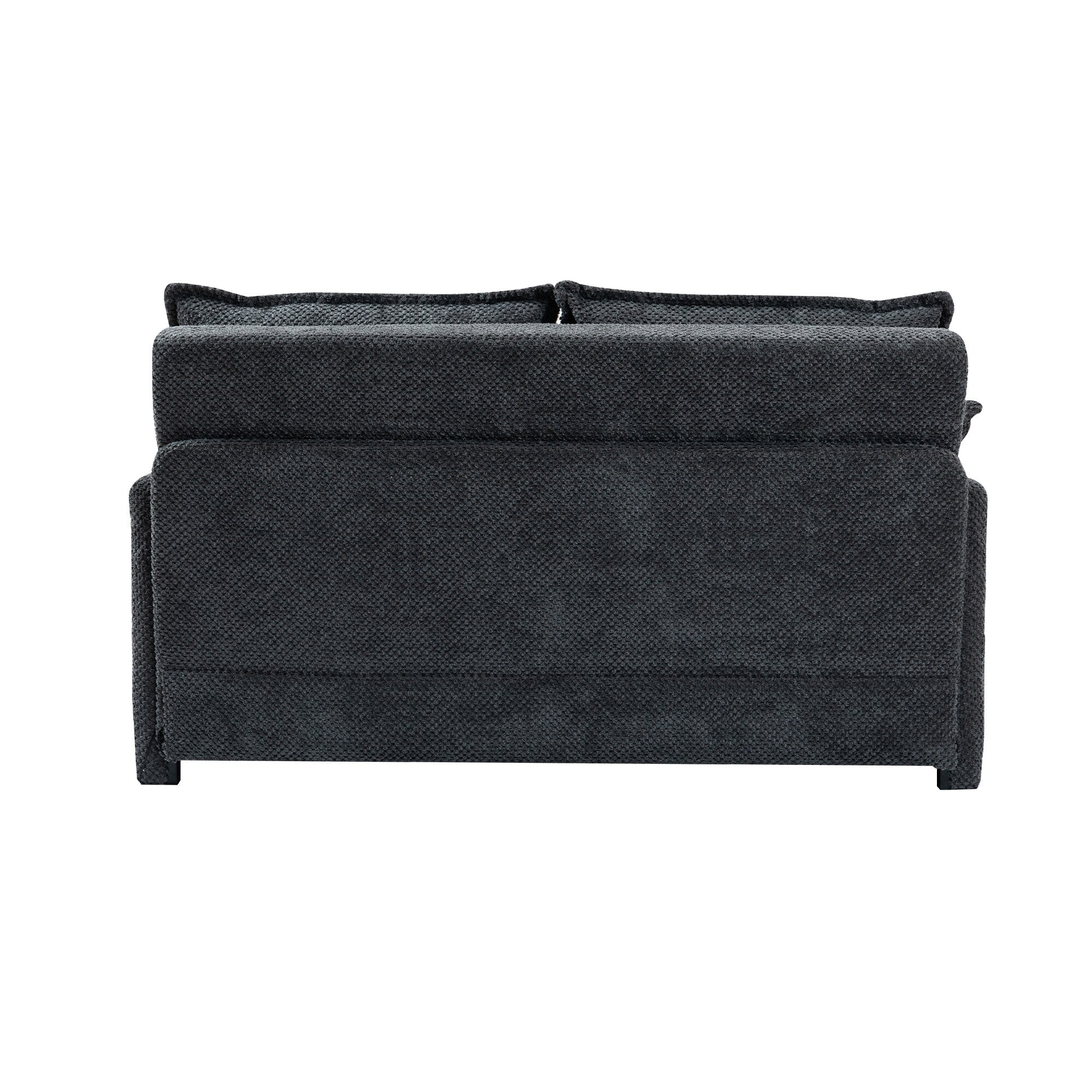 Canapé-lit convertible en velours côtelé de 59,5 po avec lit gigogne, ports de charge USB/type C et rangement latéral