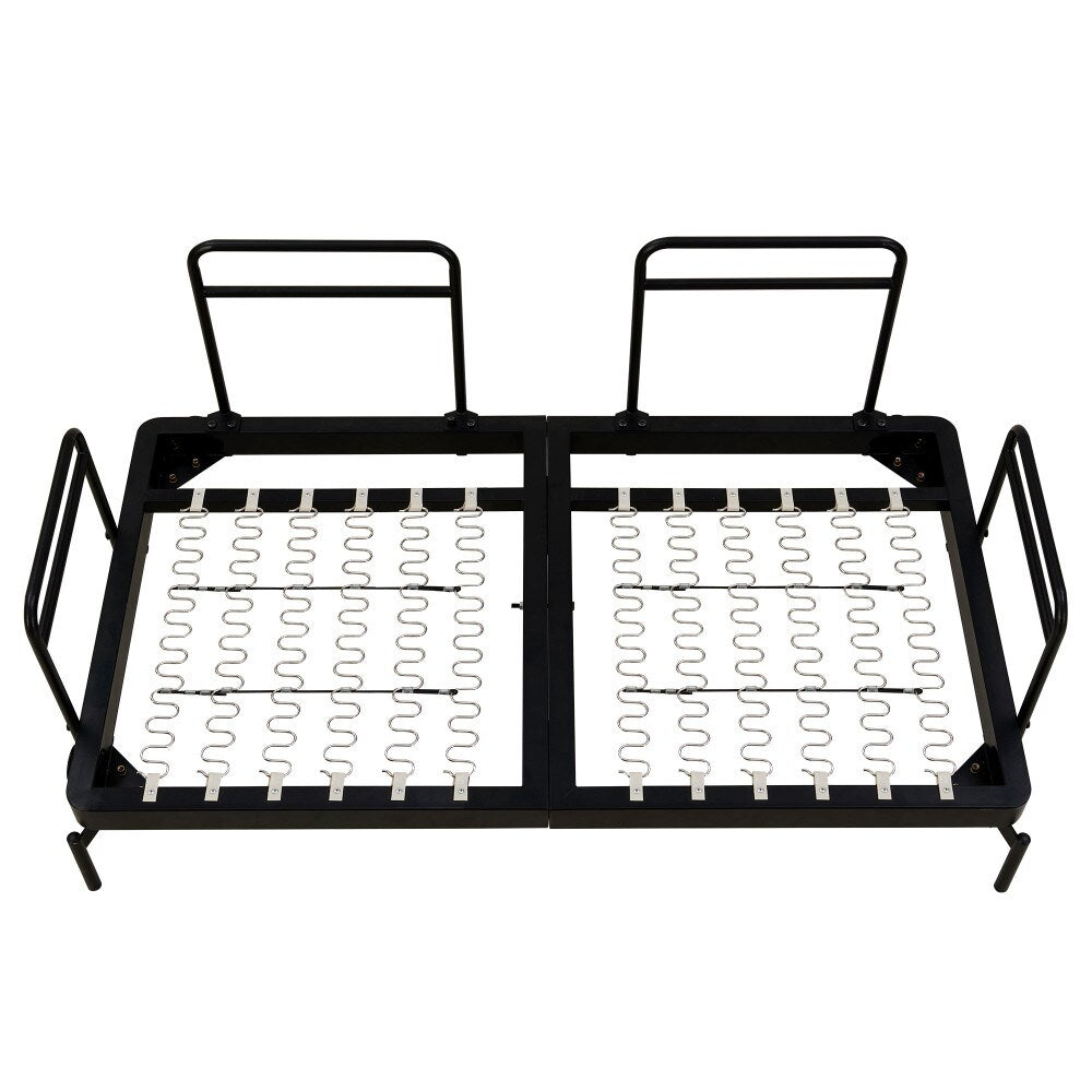 Canapé 2 places moderne de 59 pouces avec ports USB flexibles et accoudoirs cylindriques