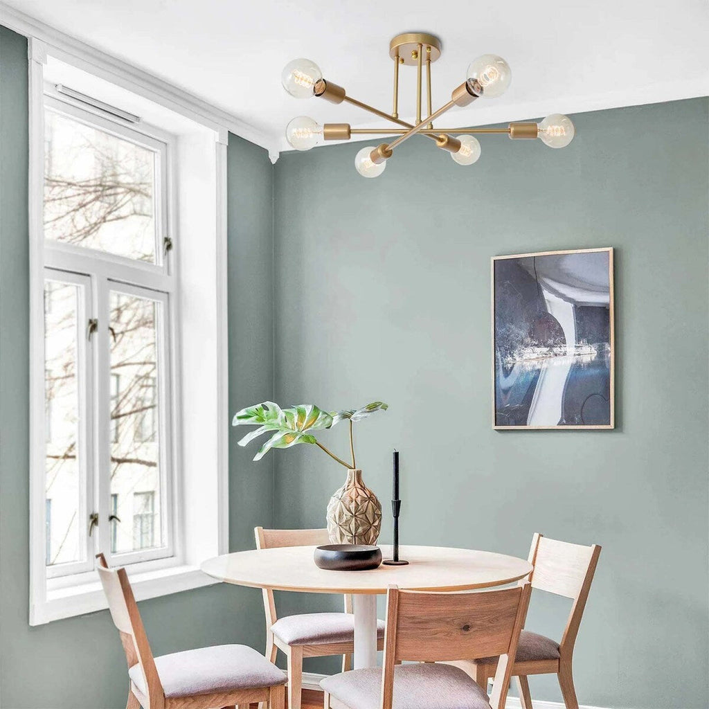 Plafonnier semi-encastré moderne en métal Sputnik de 60 cm (23,62 po)