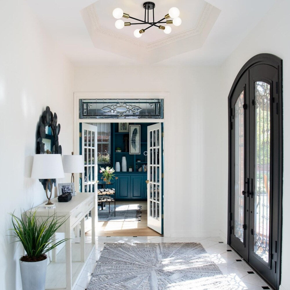 Plafonnier semi-encastré moderne en métal Sputnik de 60 cm (23,62 po)