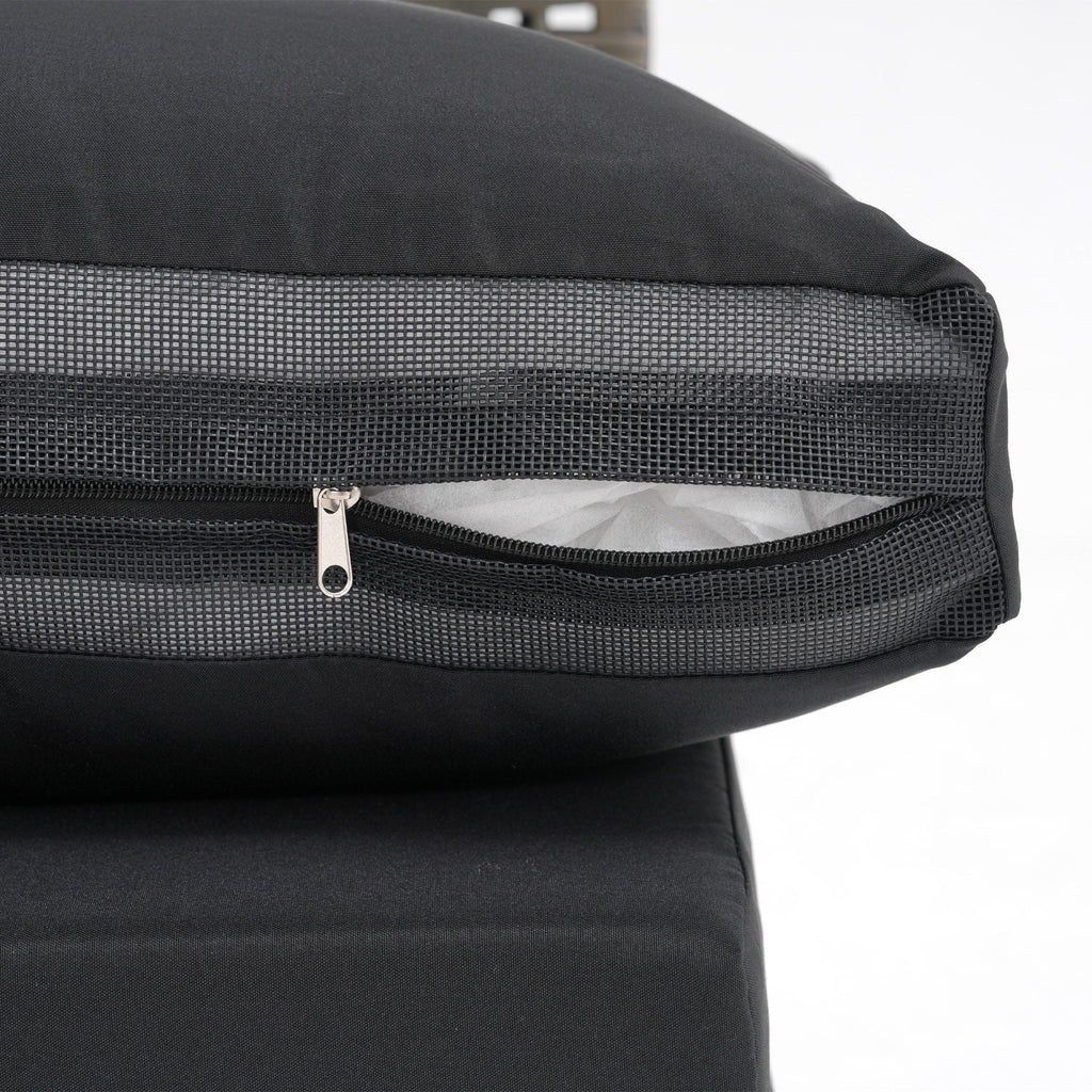 Ensemble de sièges d'extérieur sectionnels pour 6 personnes avec coussins