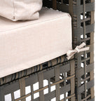 Ensemble de sièges d'extérieur sectionnels pour 6 personnes avec coussins