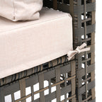 Ensemble de sièges d'extérieur sectionnels pour 6 personnes avec foyer