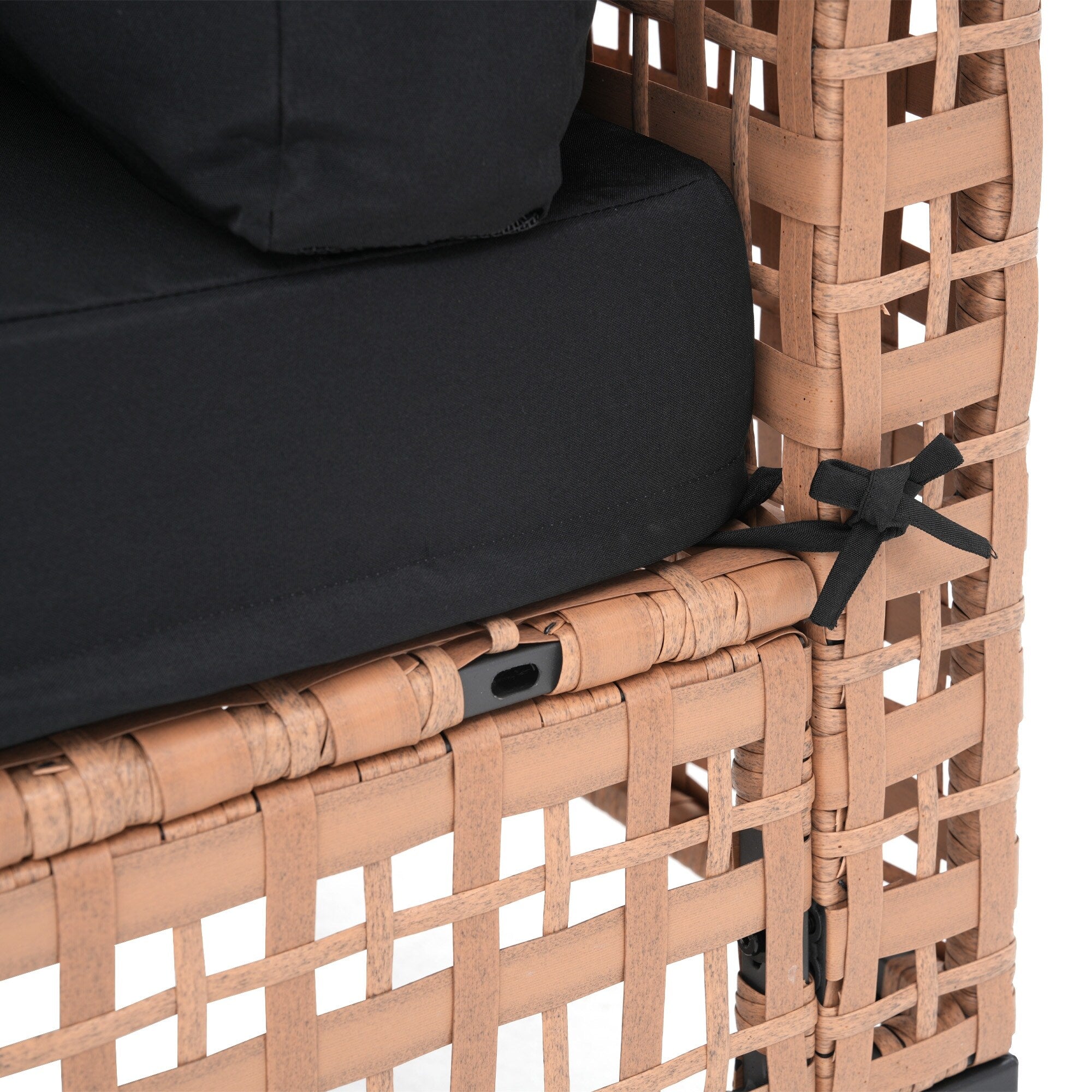 Ensemble de sièges d'extérieur sectionnels pour 6 personnes avec foyer