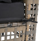 Ensemble de sièges d'extérieur sectionnels pour 6 personnes avec foyer