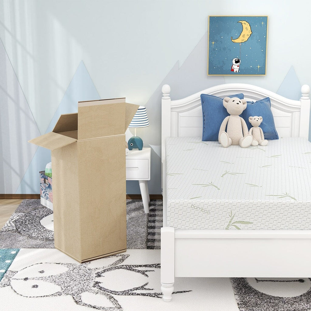 Matelas en mousse à mémoire de forme de 10 pouces, fermeté moyenne, avec housse en bambou, certifié CertiPUR-US