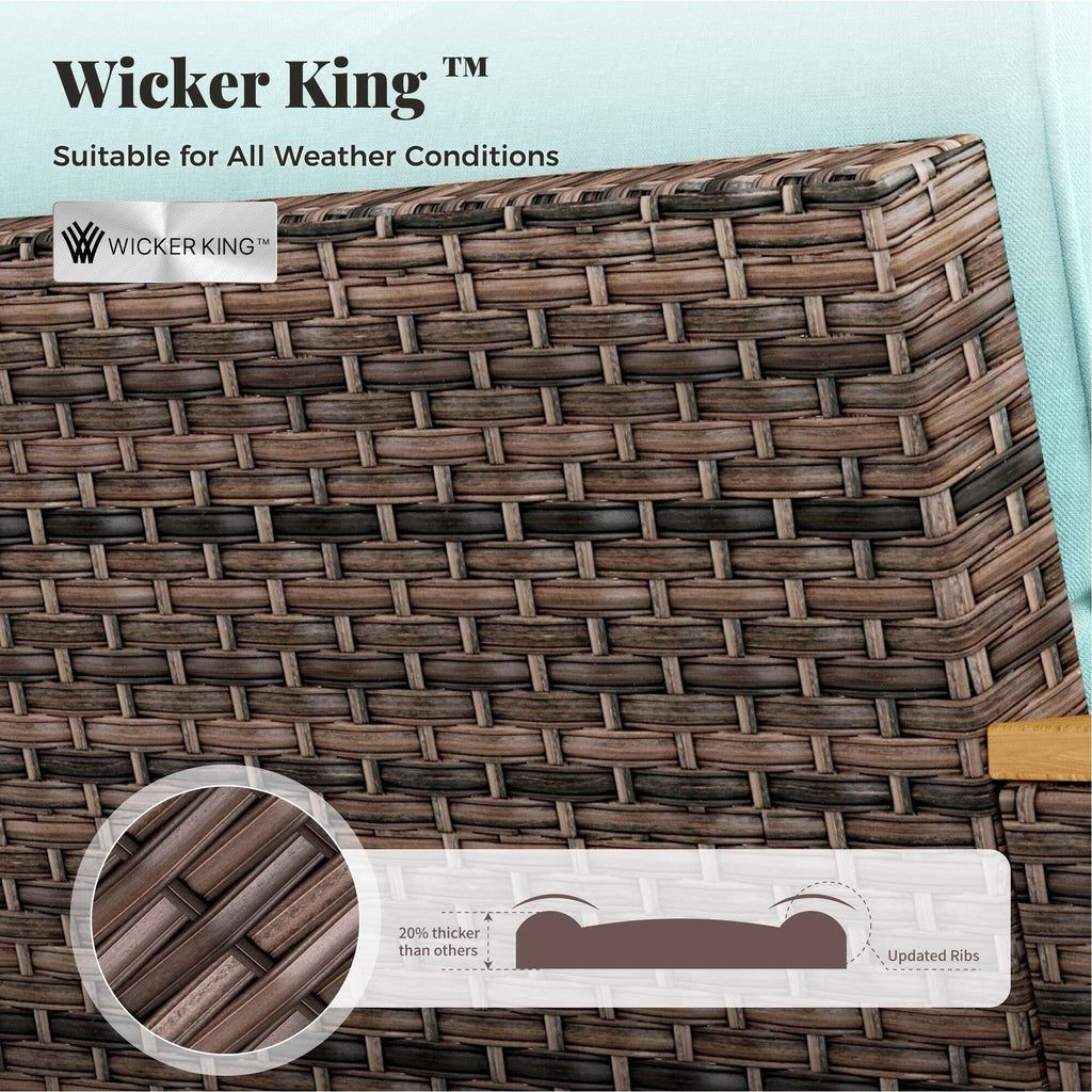 Ensemble de 6 à 11 canapés d'extérieur en osier, style demi-lune, avec grand salon de jardin et table pour foyer