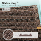 Ensemble de 6 à 11 canapés d'extérieur en osier, style demi-lune, avec grand salon de jardin et table pour foyer