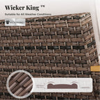 Ensemble de 6 à 11 canapés d'extérieur en osier, style demi-lune, avec grand salon de jardin et table pour foyer