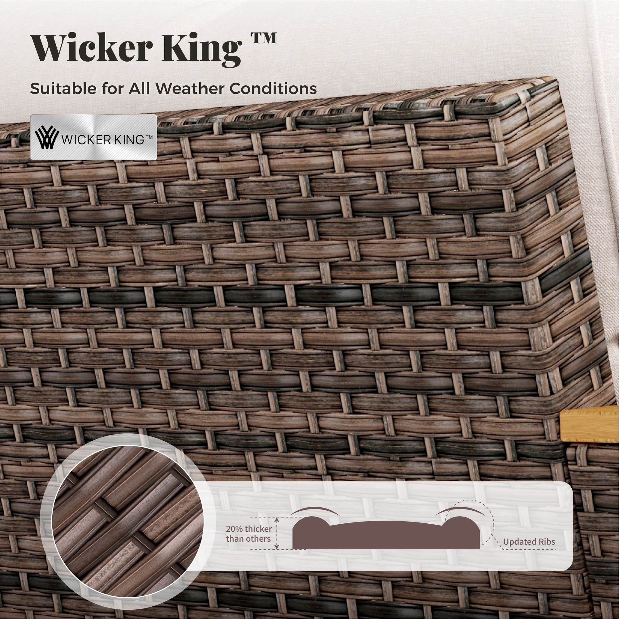 Ensemble de 6 à 11 canapés d'extérieur en osier, style demi-lune, avec grand salon de jardin et table pour foyer