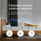 Matelas en mousse à mémoire de forme au thé vert 6 pouces, sans fibre de verre, support breveté sur mesure, base en mousse robuste, lit-en-boîte, très grand lit